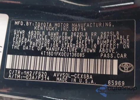 2014 Toyota Camry Hybrid Se Limited Edition z USA, uszkodzony, nr VIN 4T1BD1FK0EU136085